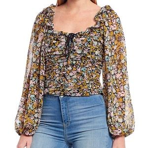 NWT Free People Mable Print Blouse